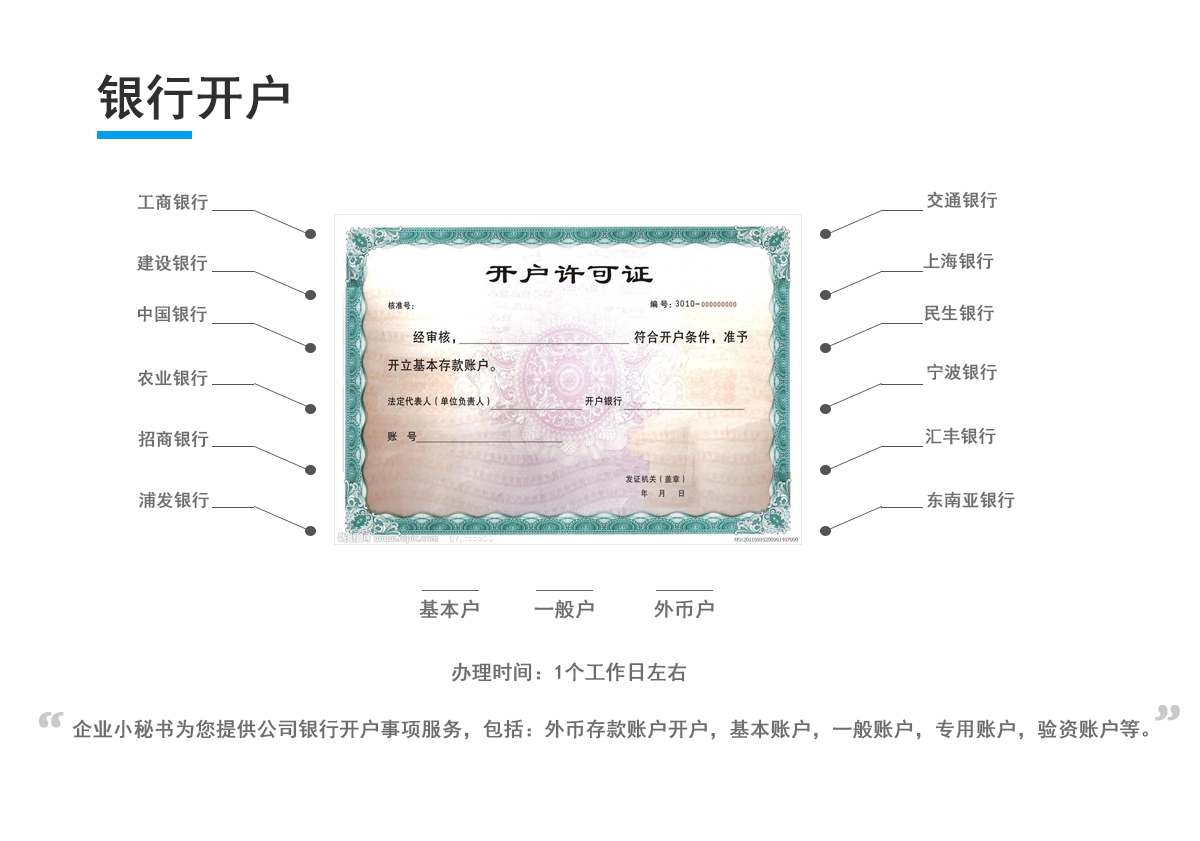 验资存款账户开户